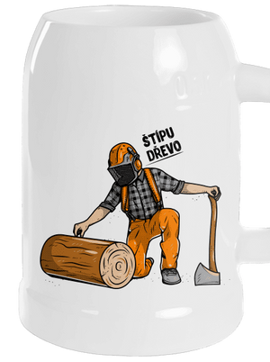 Dřevorubec půllitr White