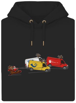 Santa se soby unisex mikina premium Dark Black