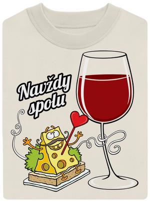 Navždy spolu unisex mikina bez kapuce Off White