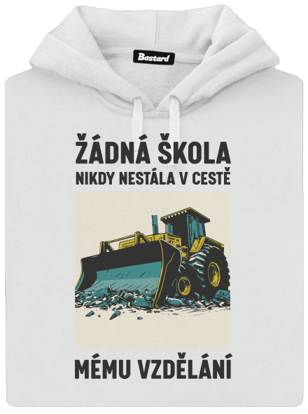 Žádná škola dámská mikina klokanka White