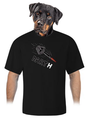 Dart(h) unisex tričko oversized Black