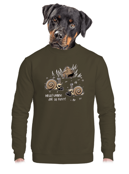 Urbex unisex mikina bez kapuce Urban Khaki