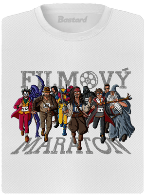 Filmový maraton dámské sportovní tričko White