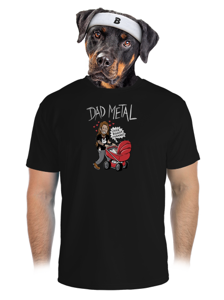 Dad metal pánské sportovní tričko Black