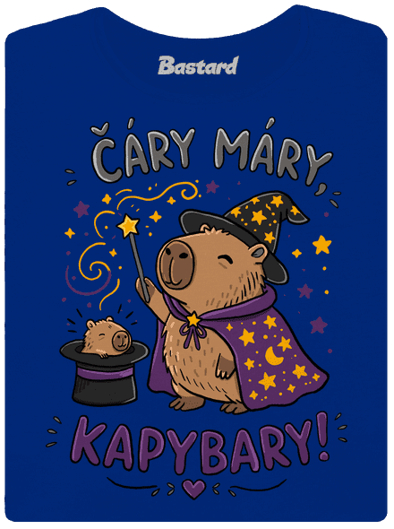 Čáry máry kapybary dámské tričko s lemem Royal Blue Mal