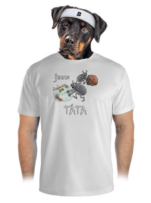 Jsem táta a máma pánské sportovní tričko White