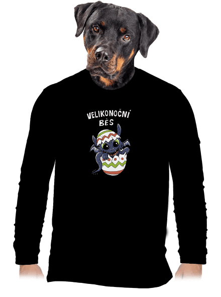 Velikonoční běs pánské dlouhý rukáv Black