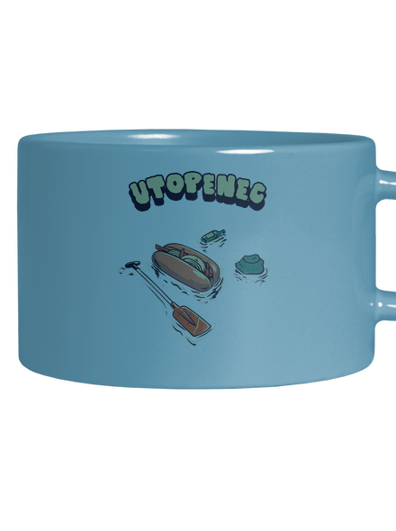 Utopenec hrnek makronka Blue Macaron