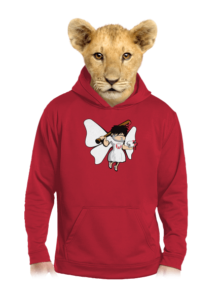 Zoubková víla dětská mikina klokanka Fire Red