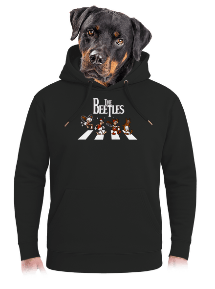Beatles unisex mikina premium Dark Black