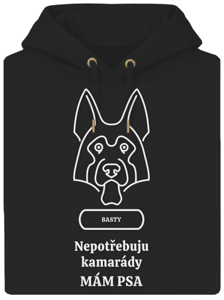 Nemůžu, mám psa unisex mikina premium Dark Black