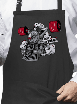 Lokomotiva zástěra Dark Grey