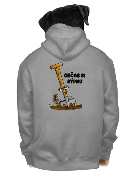 Občas si rýpnu pánská mikina na zip Light Melange