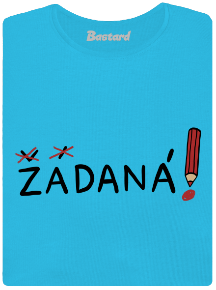 Zadaný a zadaná dámské tričko s lemem Blue Atol