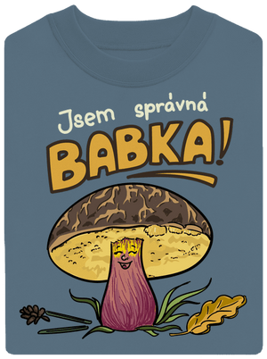 Babka a hříbeček unisex mikina bez kapuce Nordic Blue