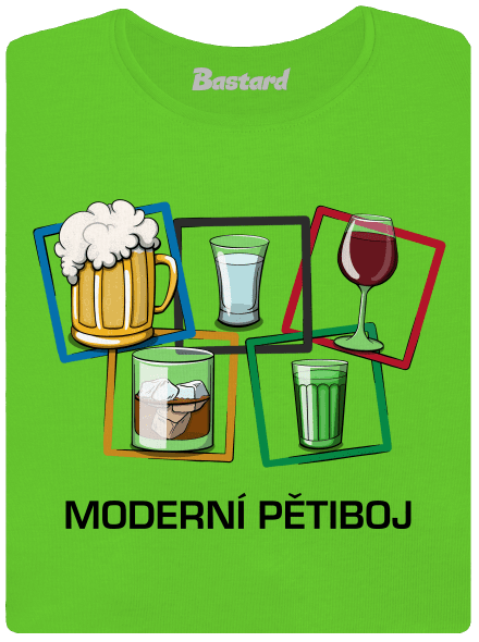 Moderní pětiboj dámské tričko Apple Green