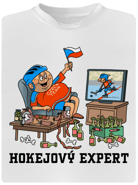 Hokejový expert pánské sportovní tričko White