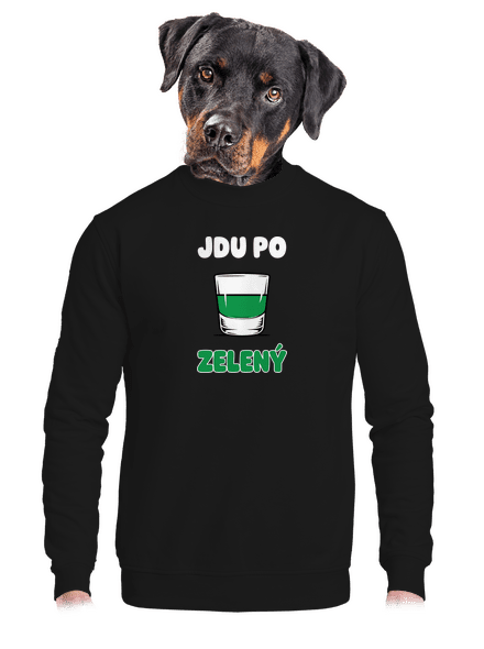 Jdu po zelený unisex mikina bez kapuce Black