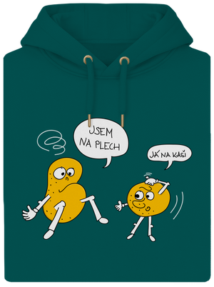 Opilé brambory unisex mikina premium Emerald Green