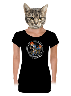 Cyklistický horoskop: Blíženci dámské tričko s lemem Black
