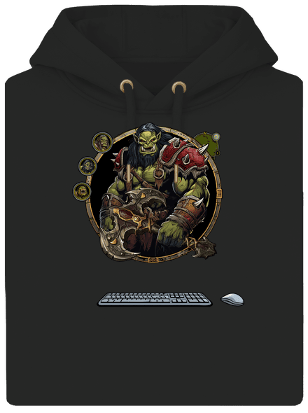 B17: Warcraft unisex mikina premium Dark Black