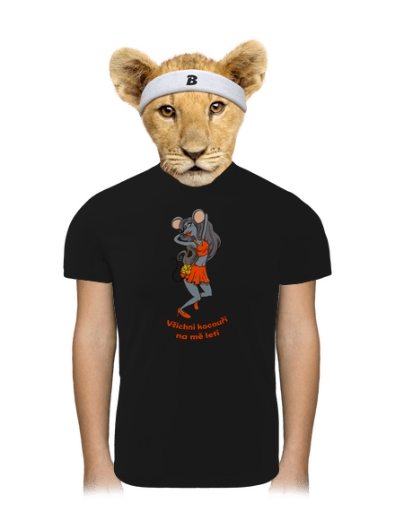 Myška dětské sportovní tričko Black