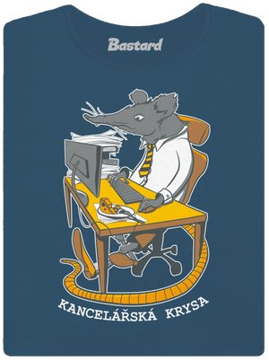 Kancelářská krysa dámské tričko premium Petrol Blue