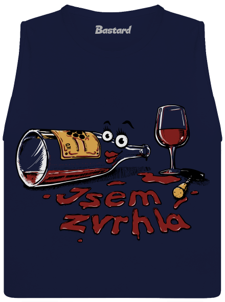 Zvrhlá dámské tílko volné Navy