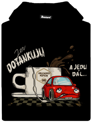 Dotankuju a jedu dětská mikina klokanka Black