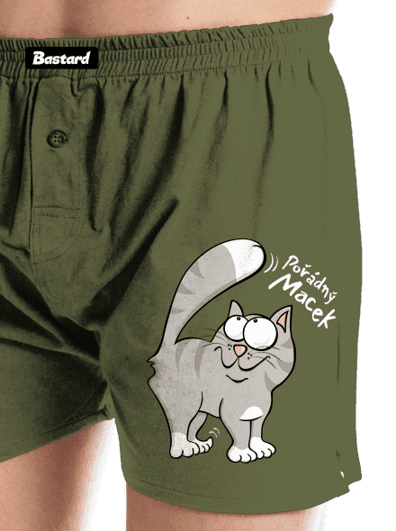Macek a Micina pánské trenky Khaki