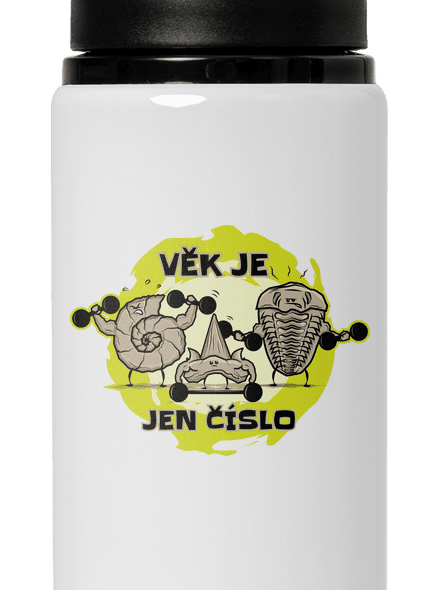 Věk je jen číslo lahev na vodu White