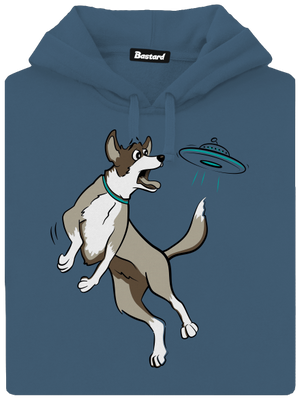 Létající talíř dámská mikina klokanka Denim