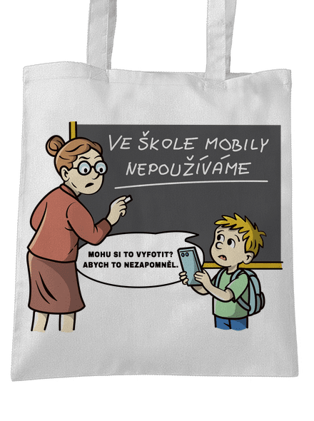 Mobily ve škole taška White