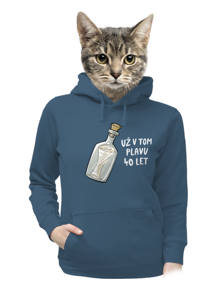 Už v tom plavu dámská mikina klokanka Denim