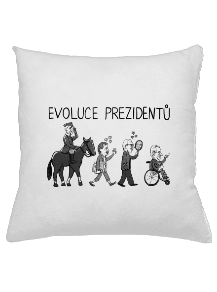 Evoluce prezidentů polštář White