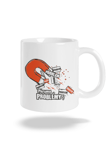 Magnet na problémy klasický hrnek White