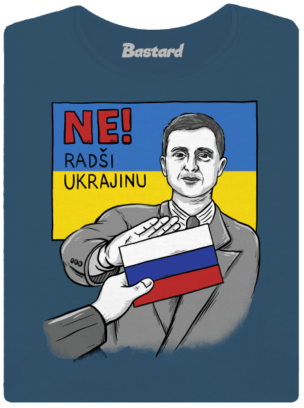 Ne! Radši Ukrajinu dámské tričko premium Petrol Blue