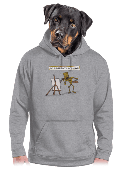 AI generated image pánská mikina klokanka Light Melange