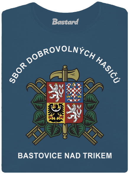 Sbor dobrovolných hasičů s vlastním erbem obce dámské tričko premium Petrol Blue