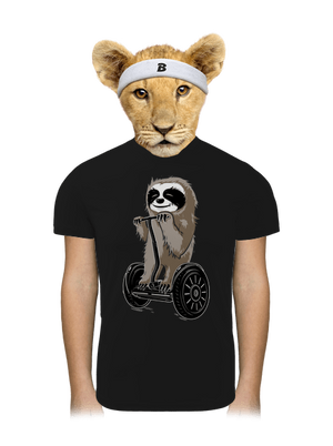 Lenochod dětské sportovní tričko Black