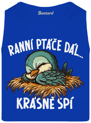 Ranní ptáče spí pánské tílko Royal Blue
