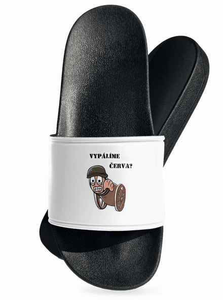 Vypálíme červa? pantofle White