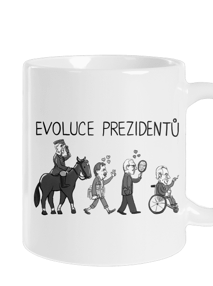 Evoluce prezidentů klasický hrnek White