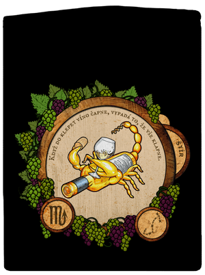 Vinný horoskop: Štír dámská mikina na zip Black