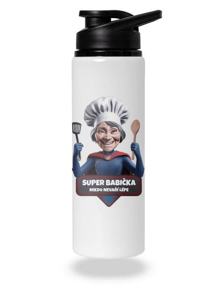 Super babička lahev na vodu White