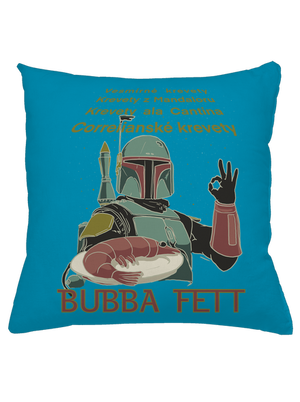 Bubba Fett polštář Blue Turquoise