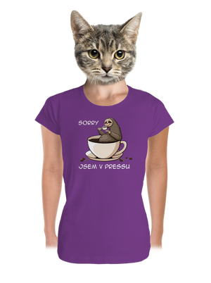 V pressu dámské tričko premium Purple