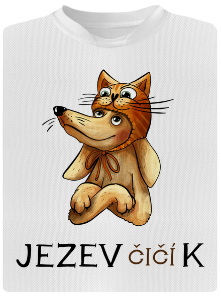 Jezevčičík pánské sportovní tričko White