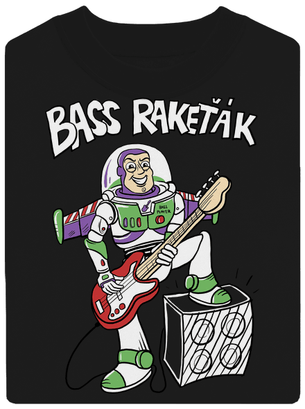Bass Rakeťák unisex mikina bez kapuce Black