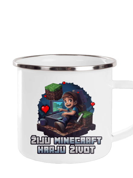 Žiju Minecraft plecháček White